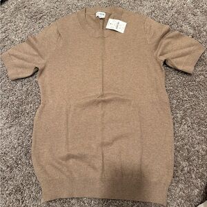 J.Crew Tan Short Sleeve Sweater